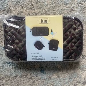 NWT Lug round trip 3 piece pouch set in Leopard Berry